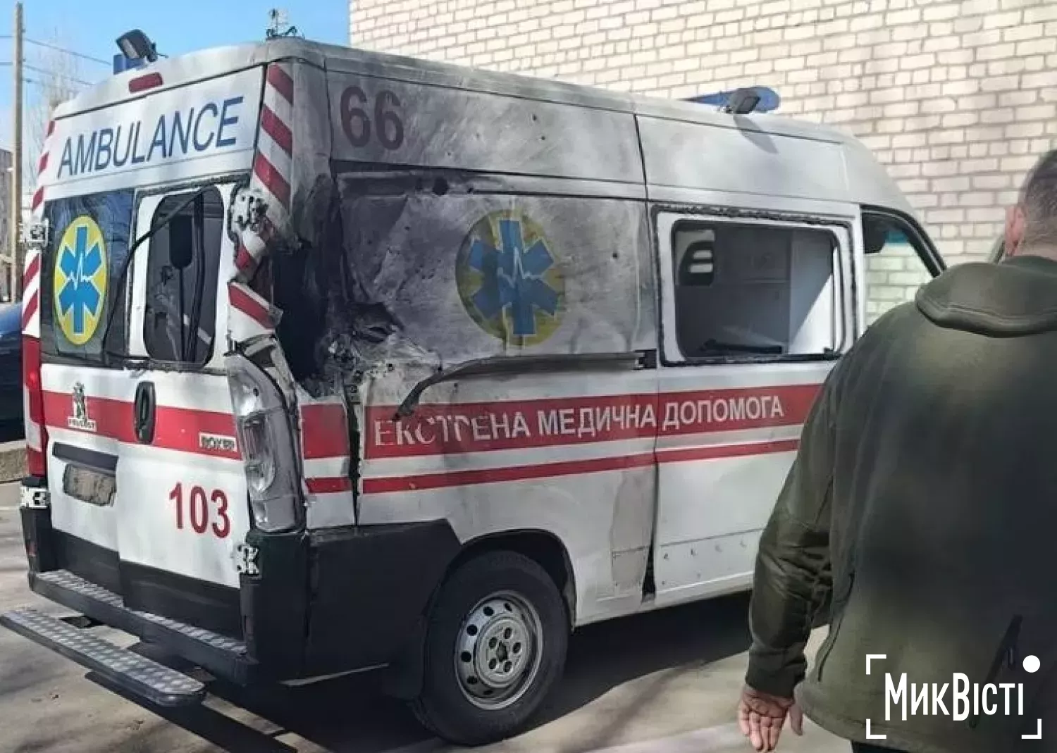 Росіяни атакували дроном «швидку» на Миколаївщині: поранені водій та лікарка. Фото: НикВести