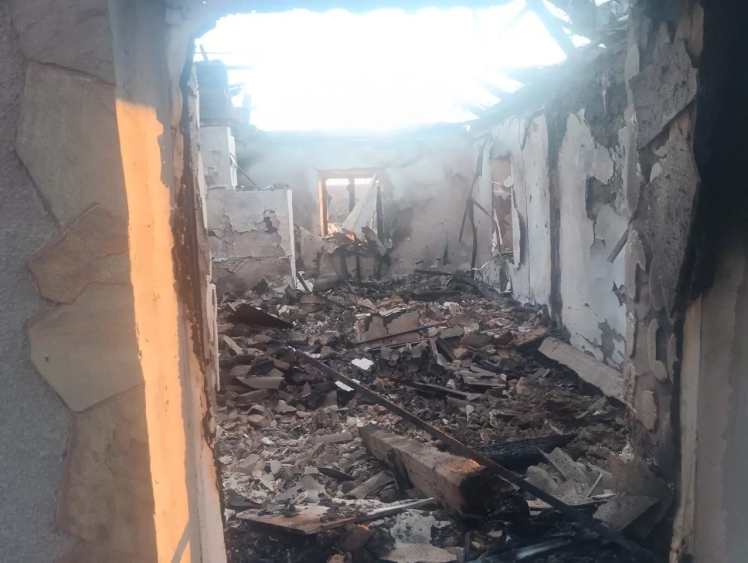 Наслідки влучання російського безпілотника у Дудчанах Милівської громади. Фото для ілюстрації Херсонської ОВА