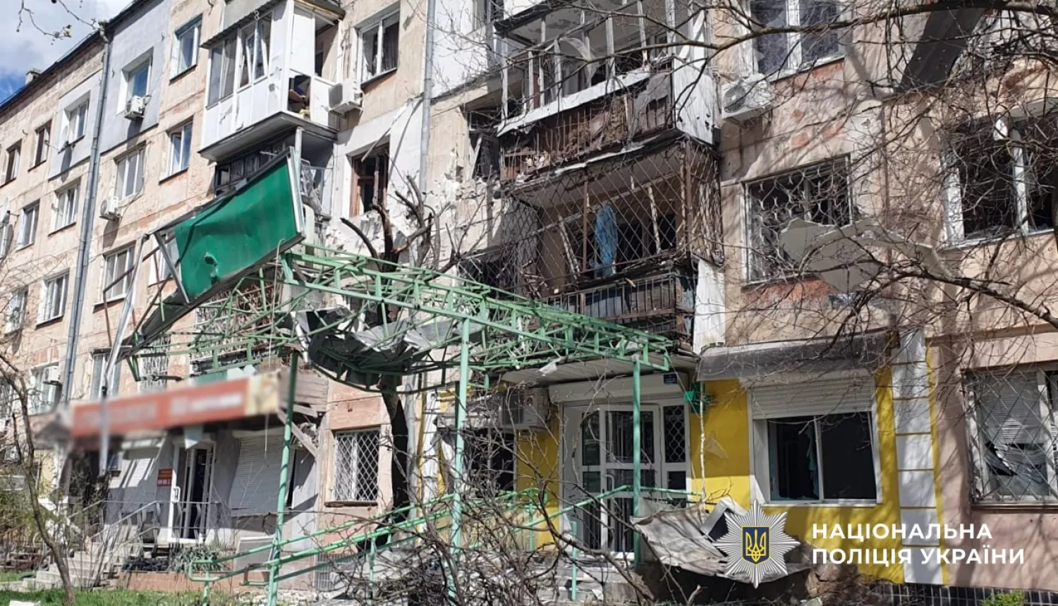 Обстріл Херсонської області. Фото: Нацполіція, для ілюстрації