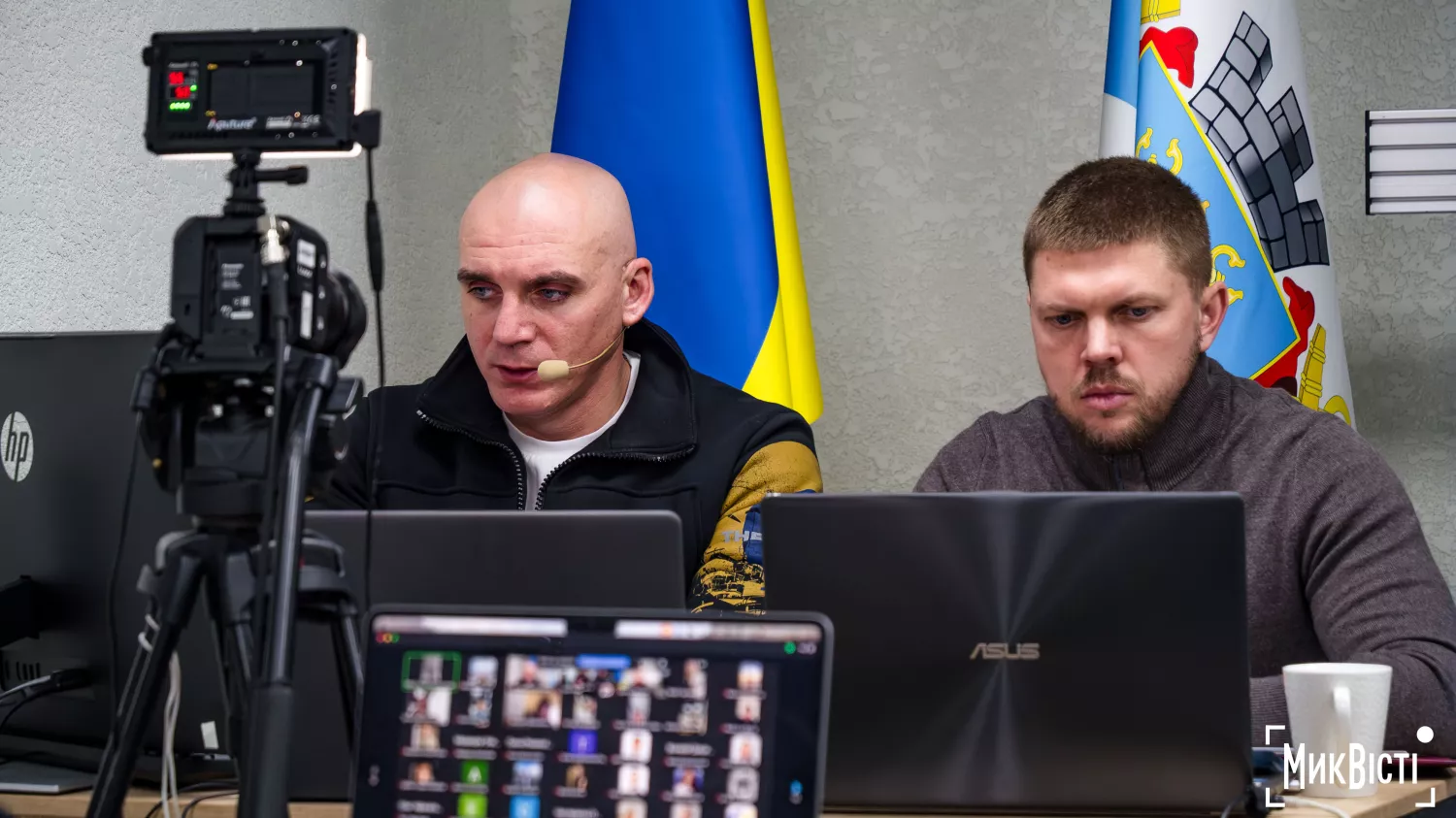 Мер Олександр Сєнкевич та секретар міськради Дмитро Фалько, фото МикВісті