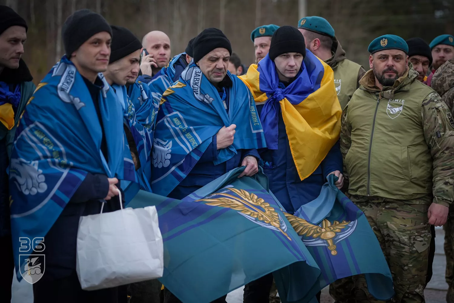 Миколаївські морпіхи повернулися з полону. Фото: 36 ОБрМП