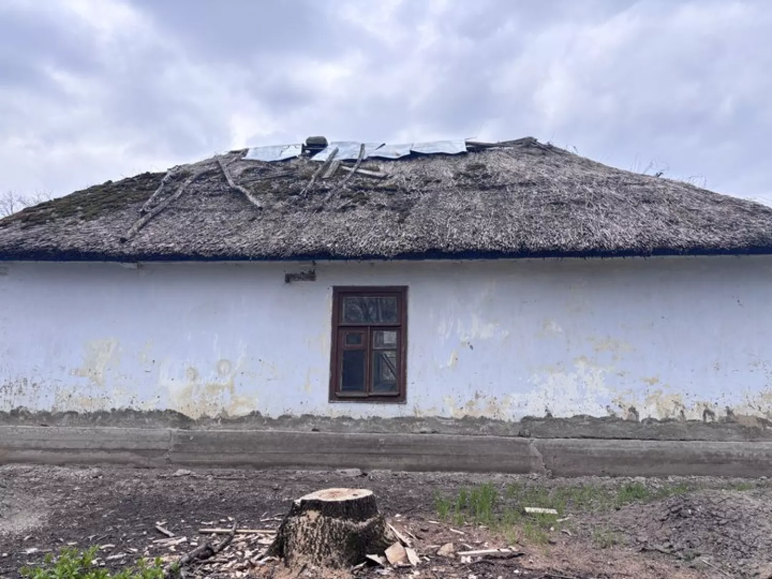 Хата під очеретом на Миколаївщині. Фото: Суспільне Миколаїв