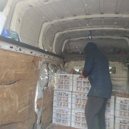 Дрон влучив у авто з хлібом у Херсоні 22 квітня. Фото: Олександра Колошко