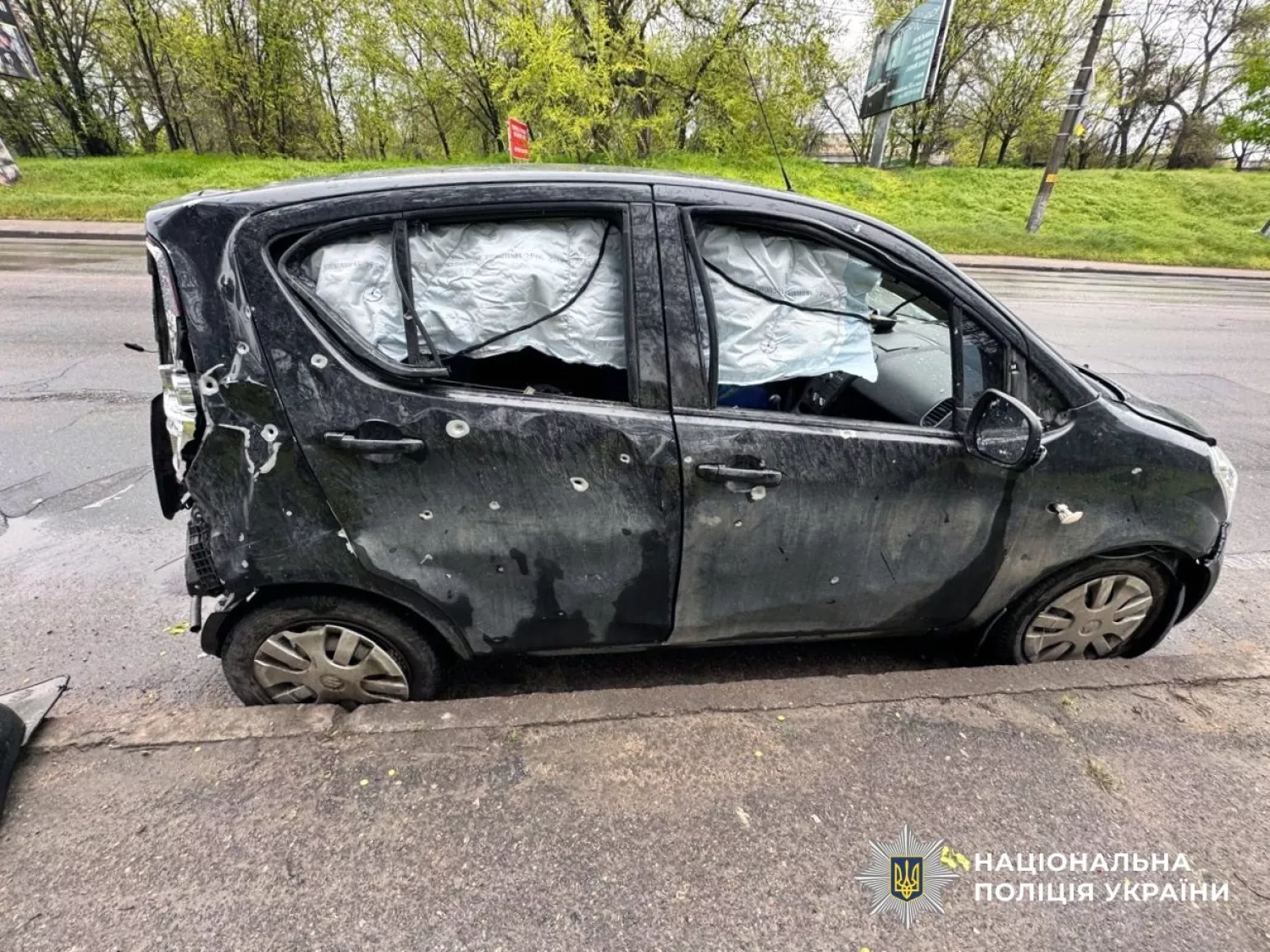 Обстріл Херсонщини. Фото: Нацполція