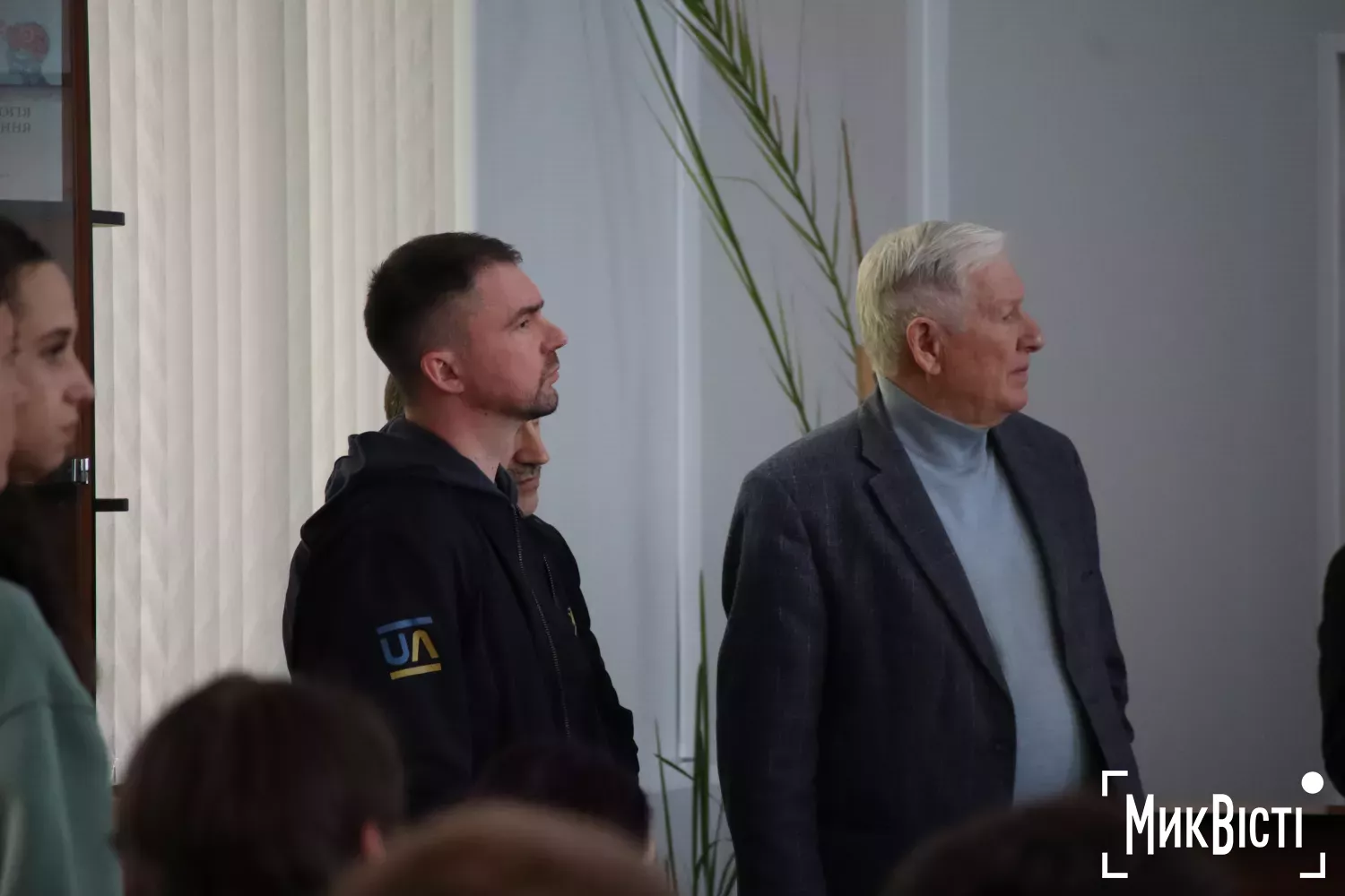 Перший проректор миколаївської Могилянки Юрій Котляр та заступник начальника Миколаївської ОВА з питань цифровізації В’ячеслав Базаренко. Фото: МикВісті