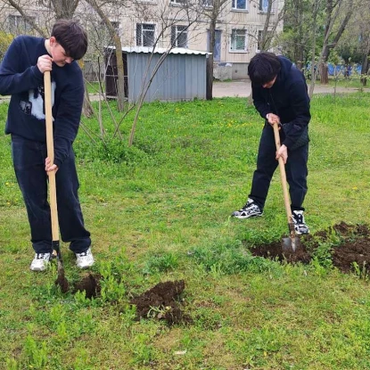 У Миколаєві школярі висадили дерева. Фото: Олександра Ментель