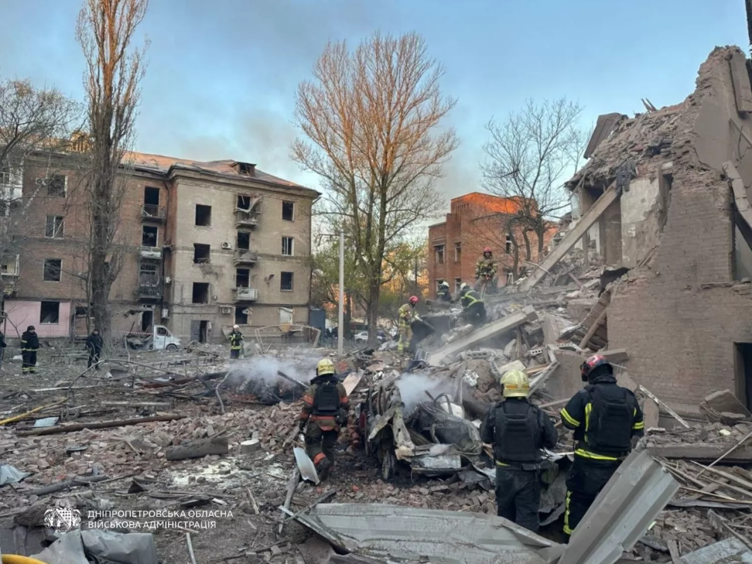 Росіяни влаштували масовану атаку на Дніпро. Фото: Дніпропетровська ОВА