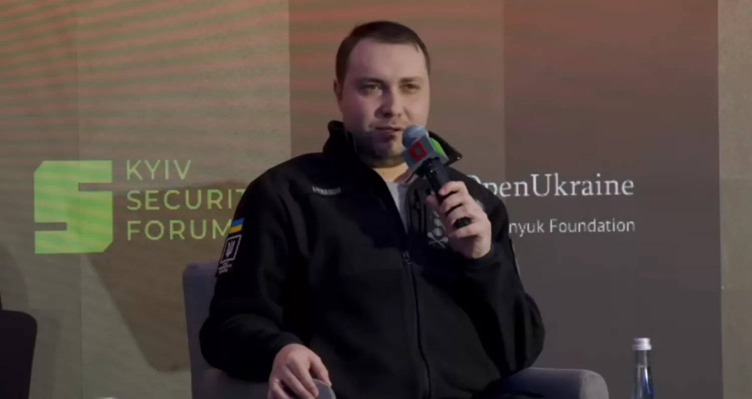 Голова Офісу президента Кирило Буданов. Скриншот з трансляції Київського безпекового форуму
