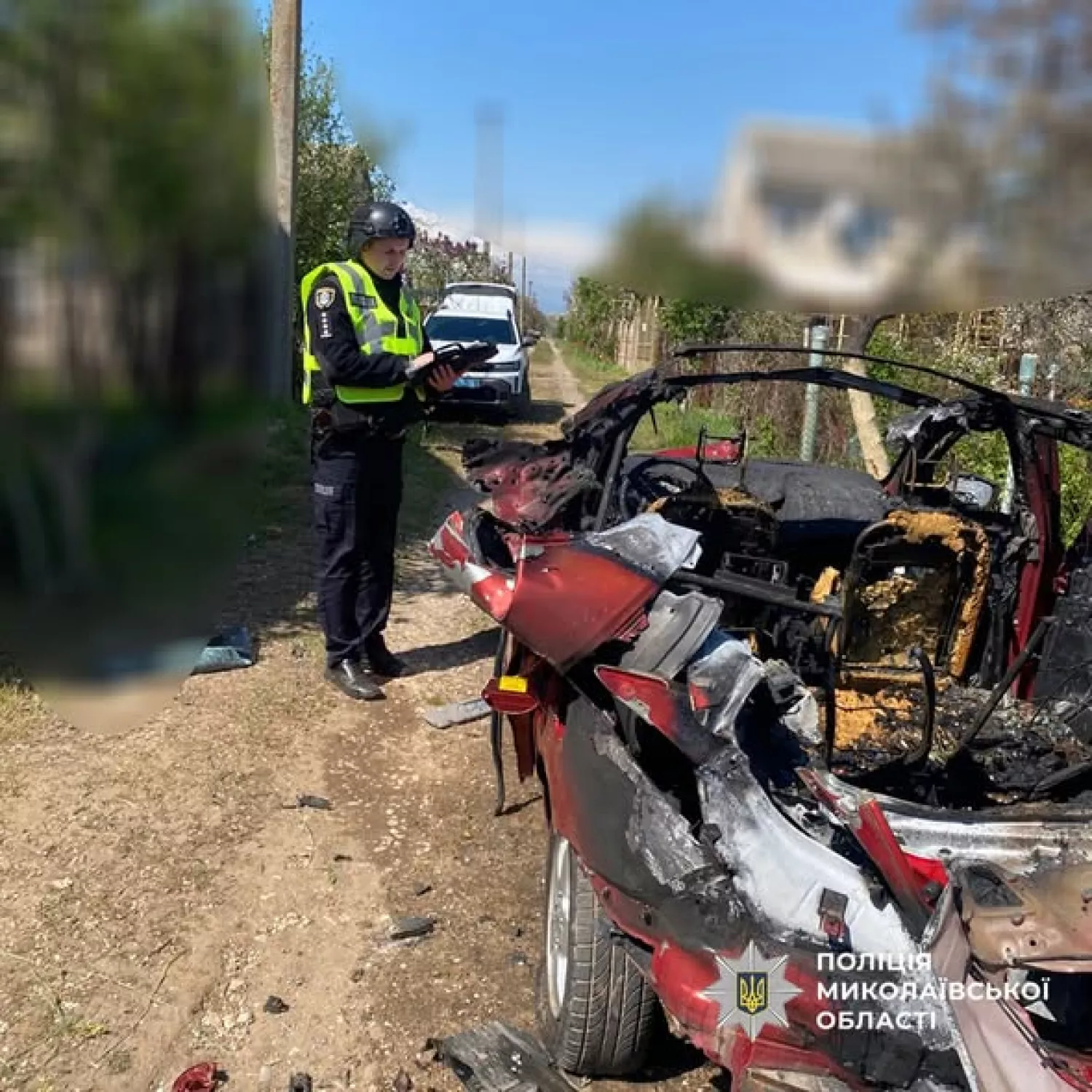 Внаслідок атаки ворожого безпілотника поранення отримав 70-річний чоловік. Фото: поліція Миколаївщини