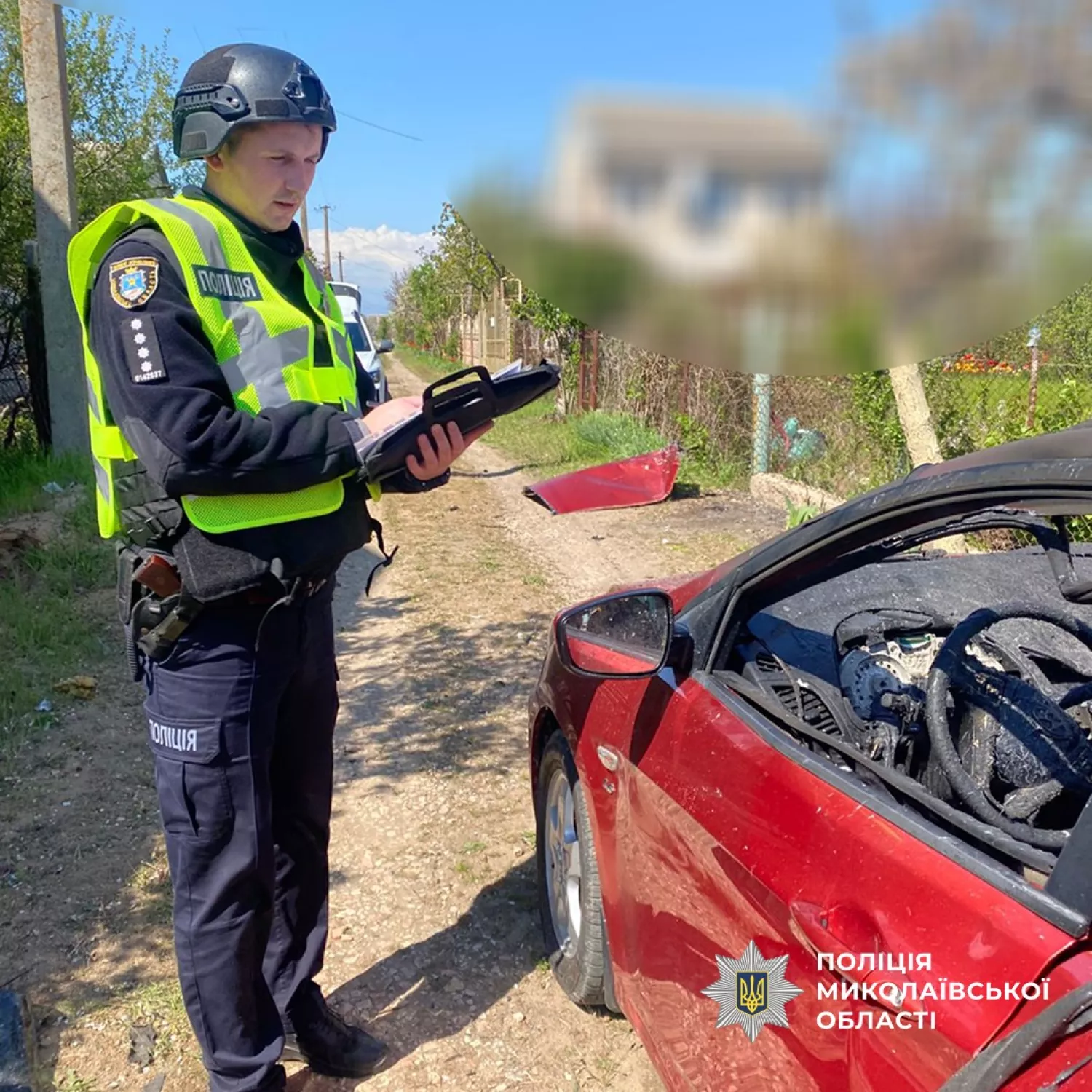 Внаслідок атаки ворожого безпілотника поранення отримав 70-річний чоловік. Фото: поліція Миколаївщини