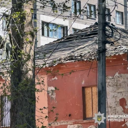 Обстріл Херсонської області 8 квітня. Фото: Нацполіція