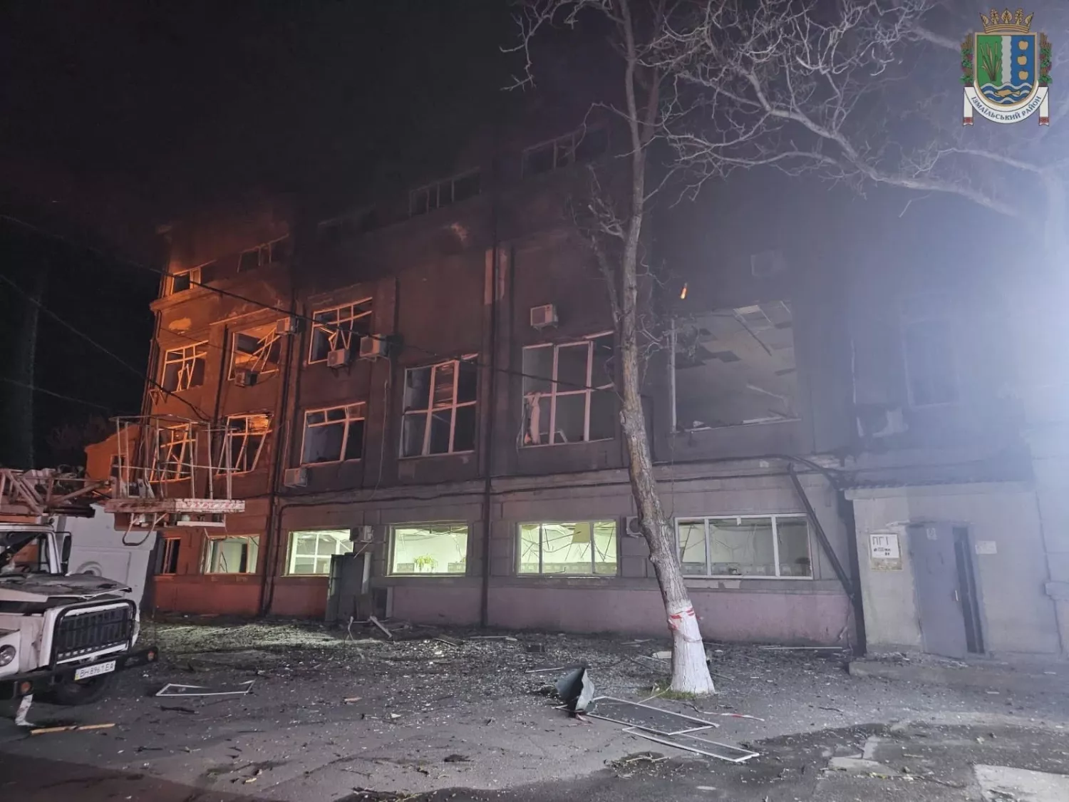 Через обстріл Ізмаїла 29 квітня пошкоджена лікарня. Фото: Ізмаїльська РДА