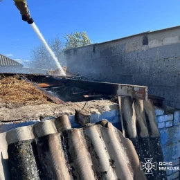 Пожежа у Миколаївській області. Фото: ДСНС