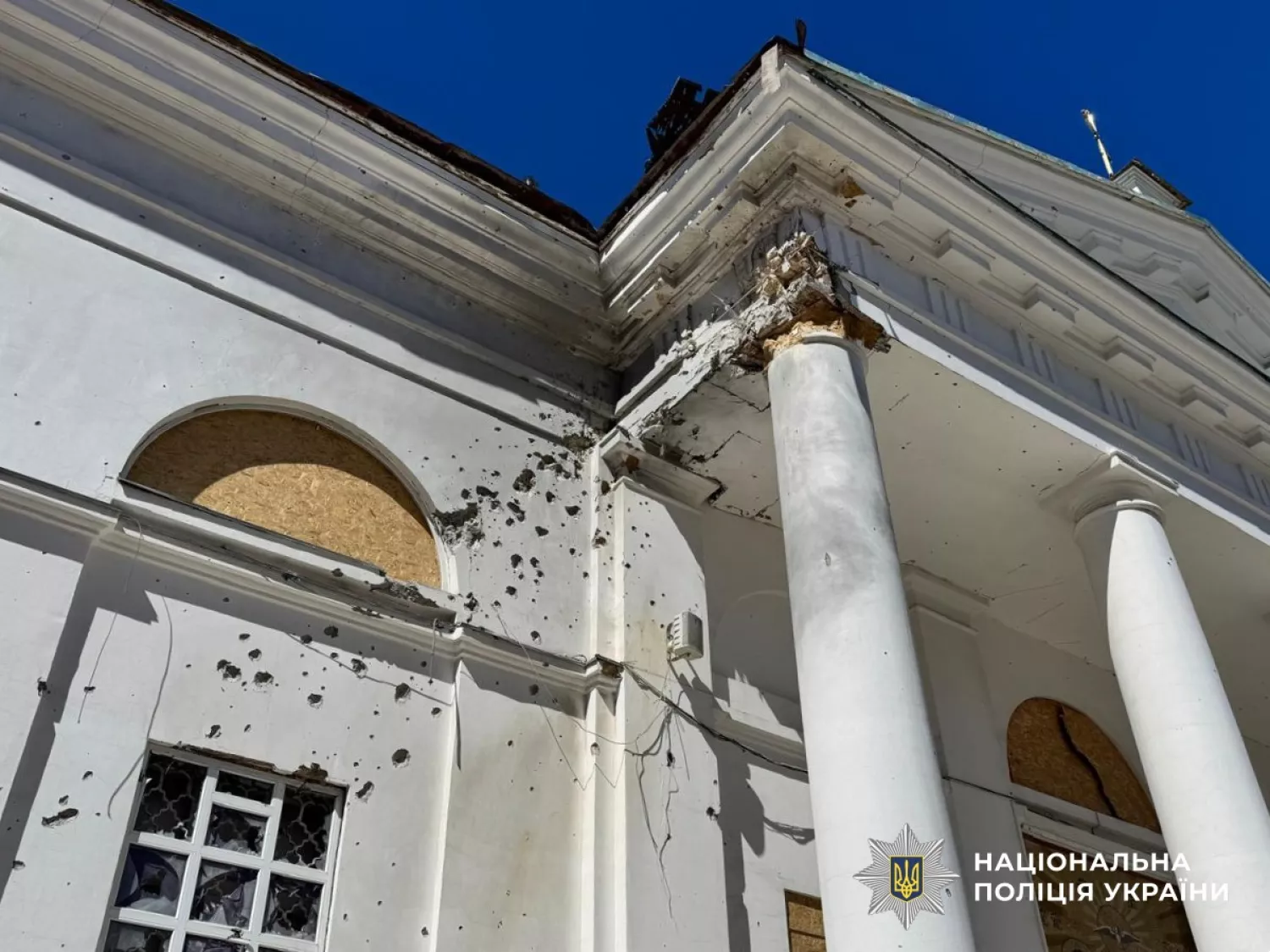 Обстріл Херсонської області. Фото: Нацполіція