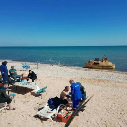 В Азовському морі затонуло судно з пшеницею. Фото: Володимир Сальдо