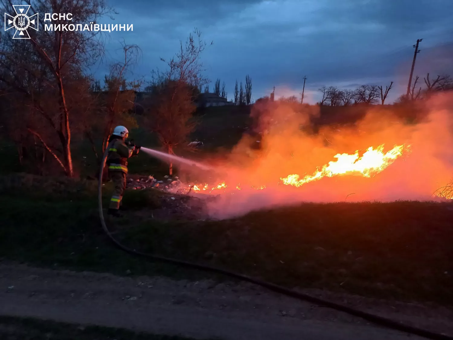 Пожежа у Миколаївській області. Фото: ДСНС