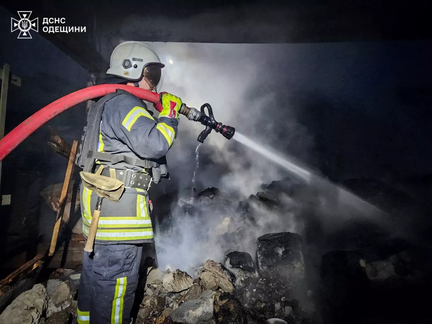 Обстріл Одещини. Фото: ДСНС Одещини