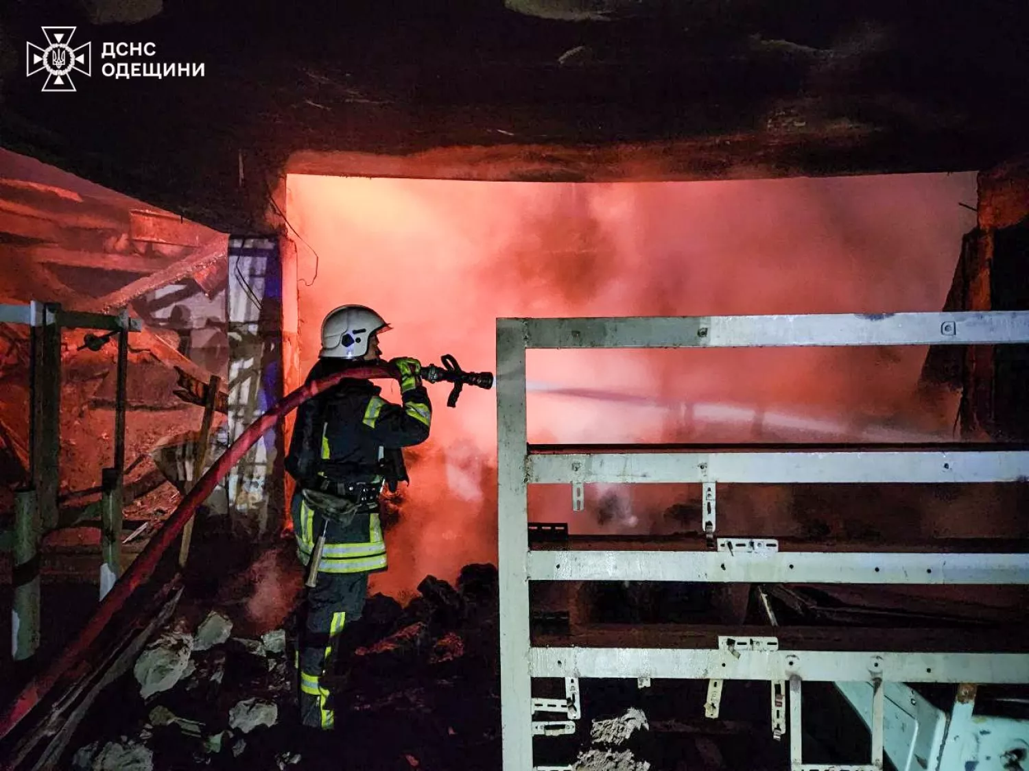 Обстріл Одещини. Фото: ДСНС Одещини