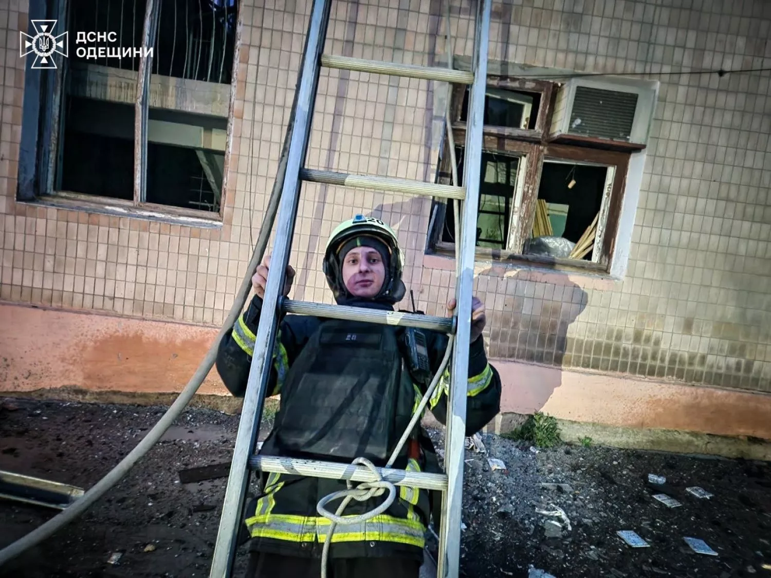 Обстріл Одещини. Фото: ДСНС Одещини