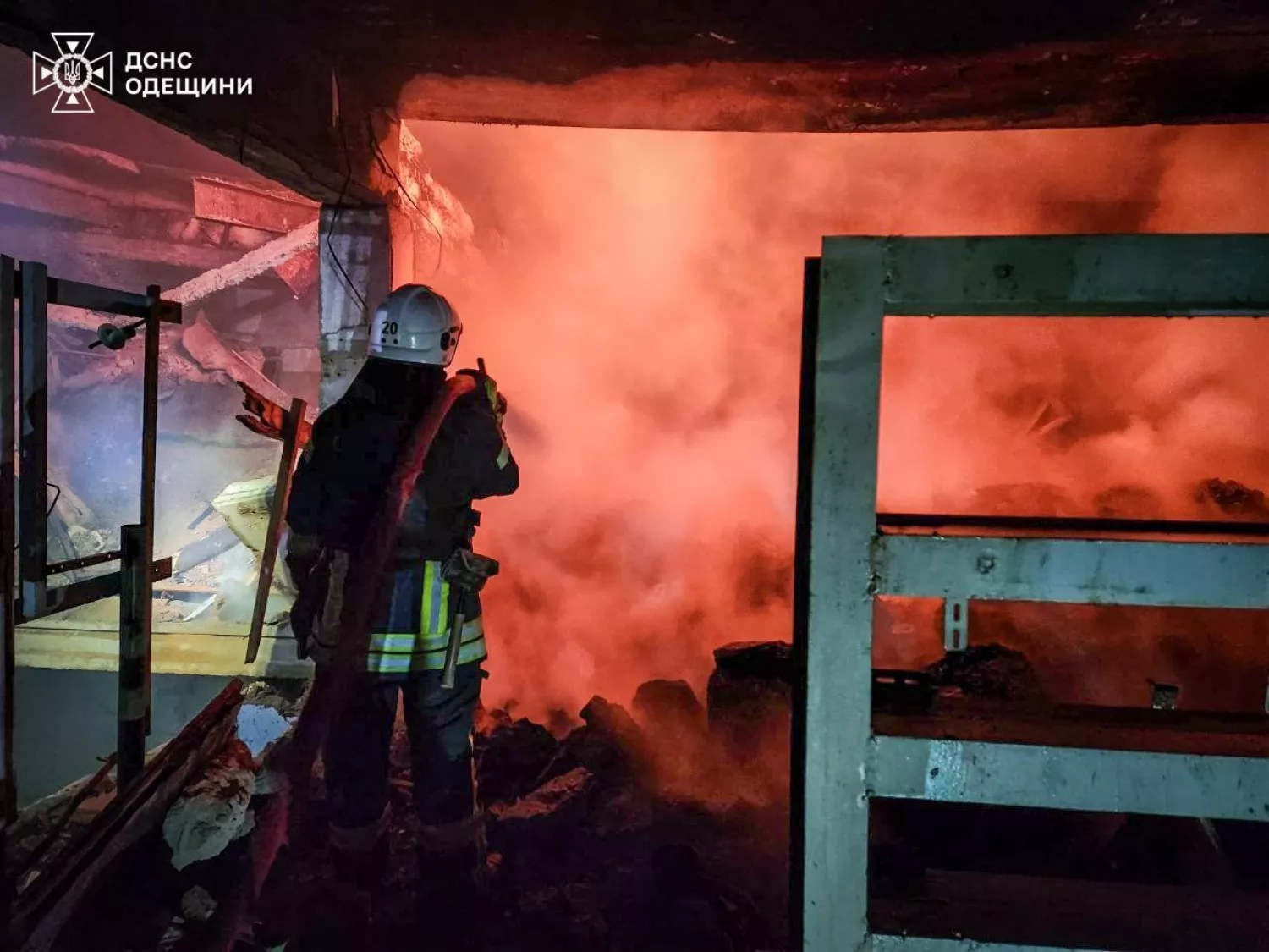 Обстріл Одещини. Фото: ДСНС Одещини