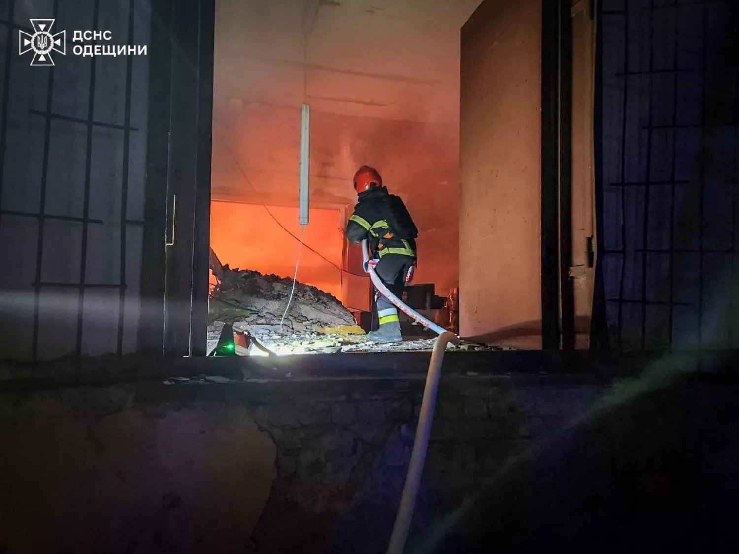 Обстріл Одещини. Фото: ДСНС Одещини