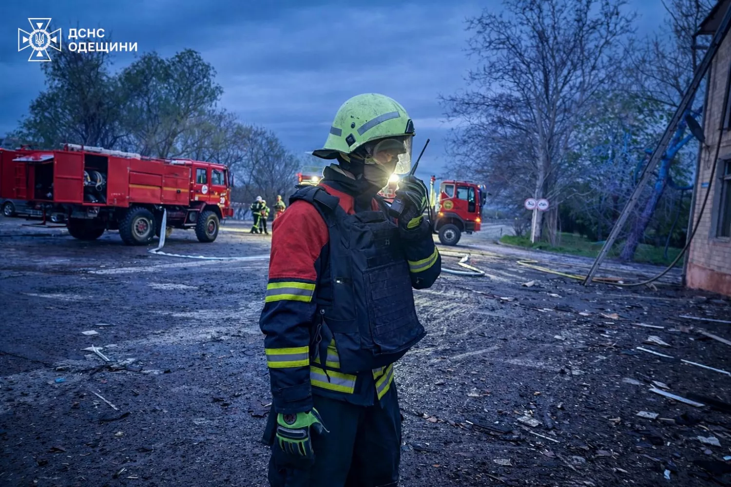 Обстріл Одещини. Фото: ДСНС Одещини