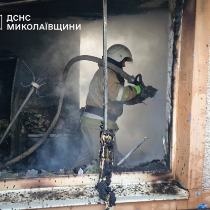 Пожежа у Миколаївській області 7 квітня. Фото: ДСНС