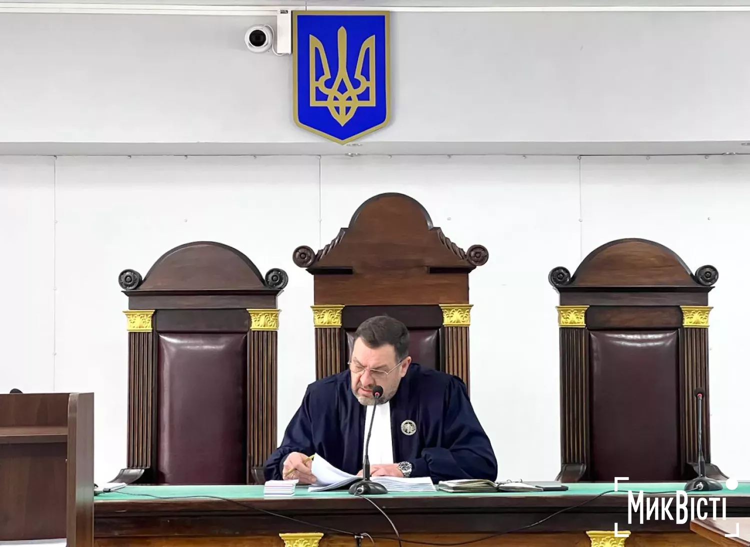 Заяву про відвід слухає суддя Сергій Медюк. Фото: МикВісті