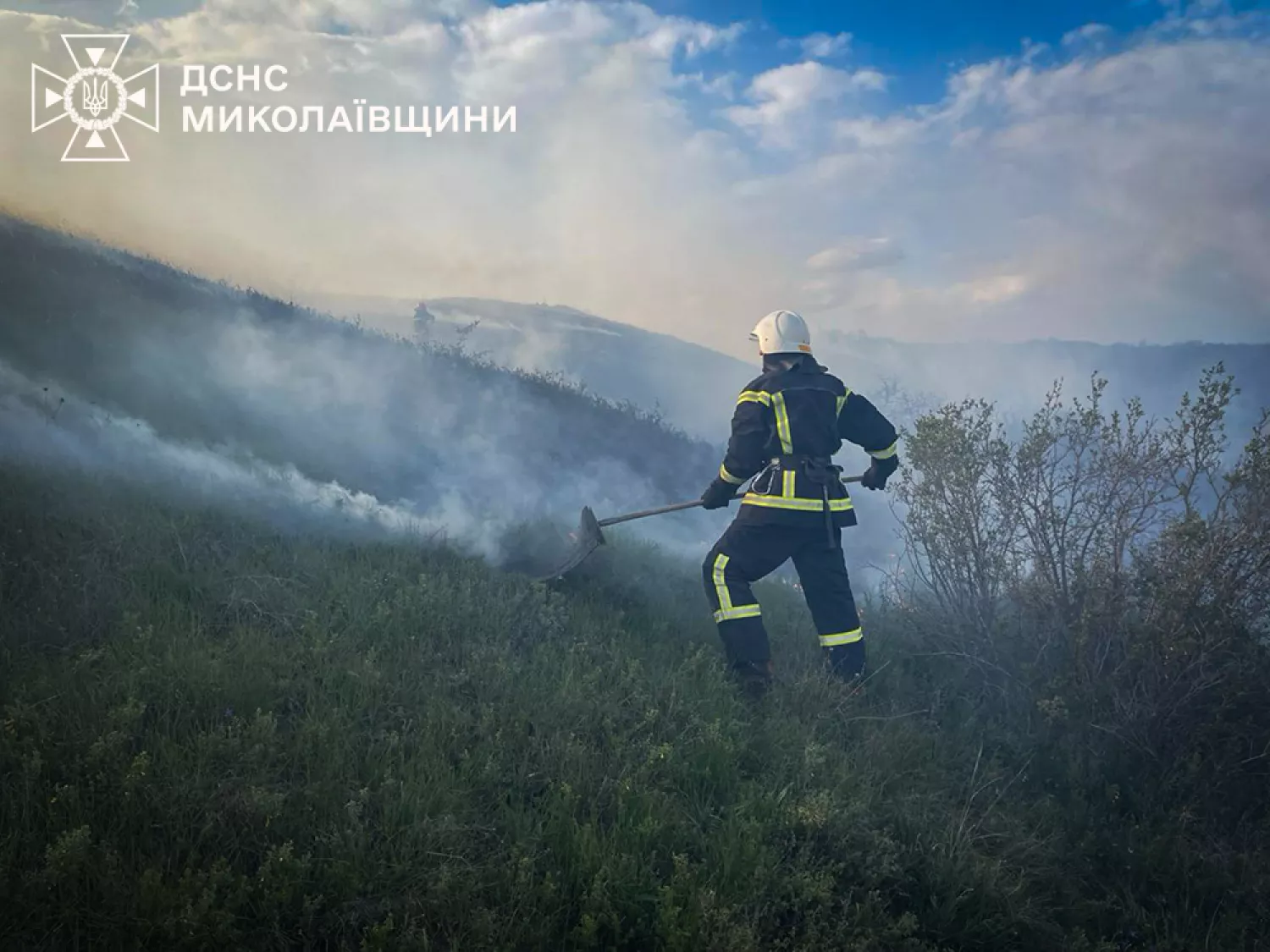 Пожежа у Миколаївській області. Фото: ДСНС