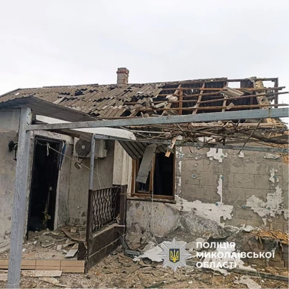 Наслідки атаки по Миколаївщині 10 травня. Фото: ГУНП Миколаївщини