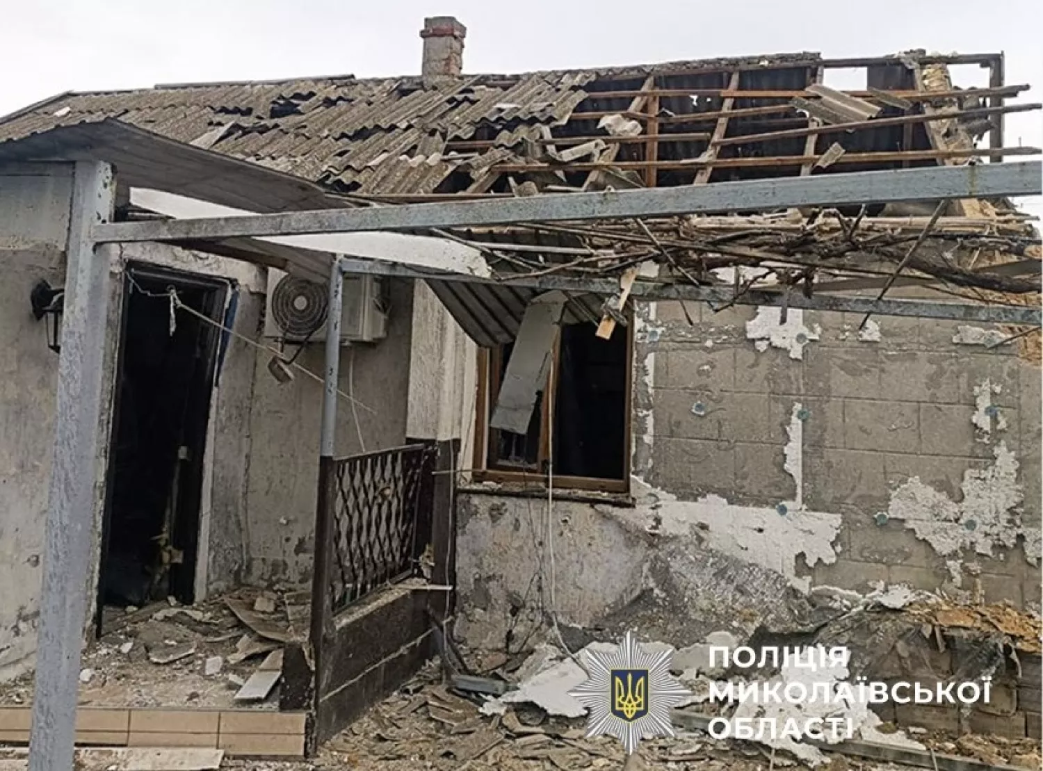 Наслідки атаки по Миколаївщині 10 травня. Фото: ГУНП Миколаївщини