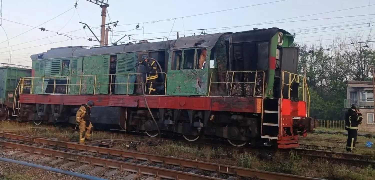 Обстріл залізниці на Дніпропетровщині, фото Олексій Кулеба