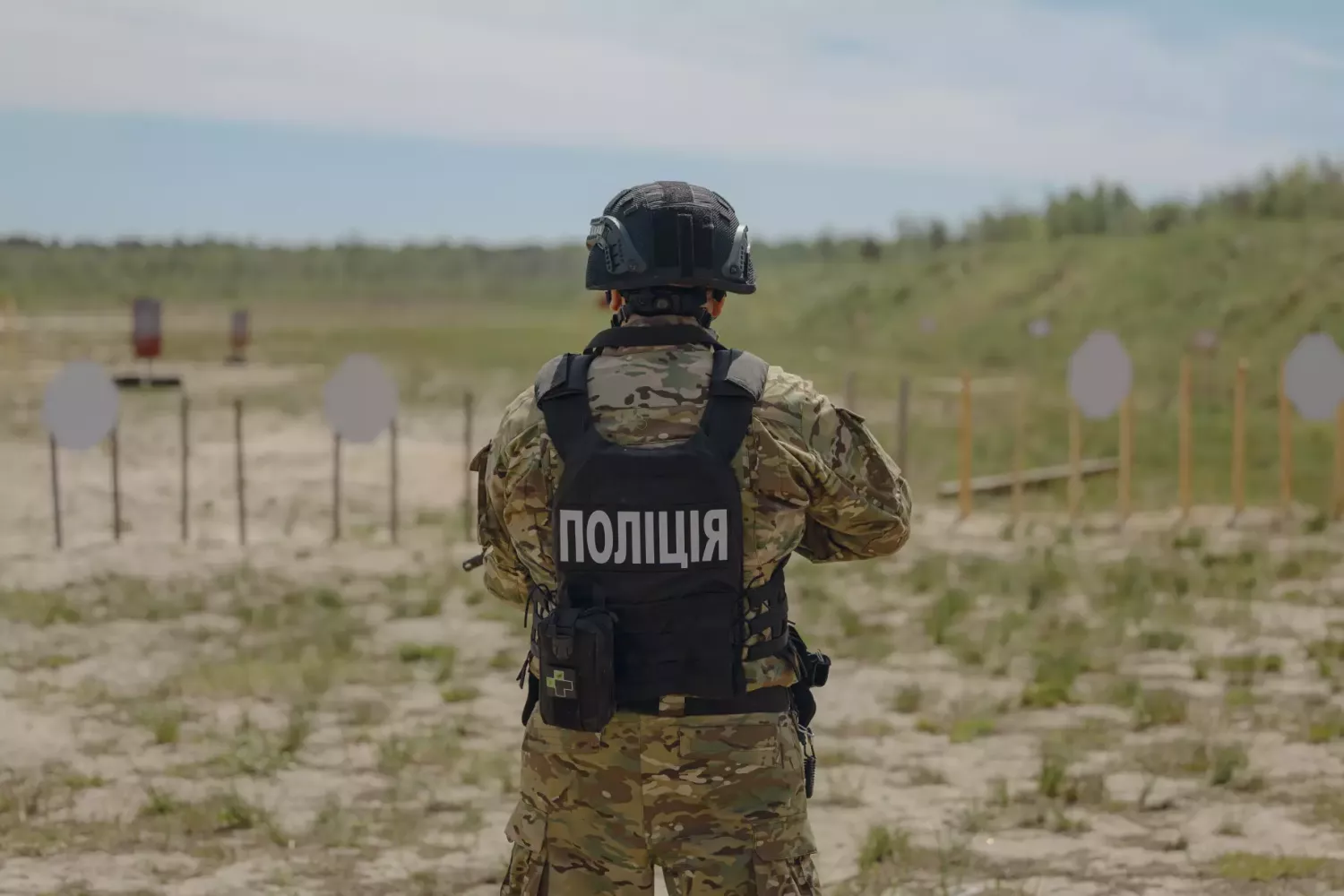 Перші 200 патрульних уже проходять підготовку на полігоні. Фото: МВС України