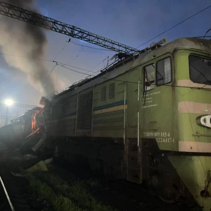 Масована атака дронів та обстріл залізниці сьогодні, фото з телеграм каналу Володимира Зеленського