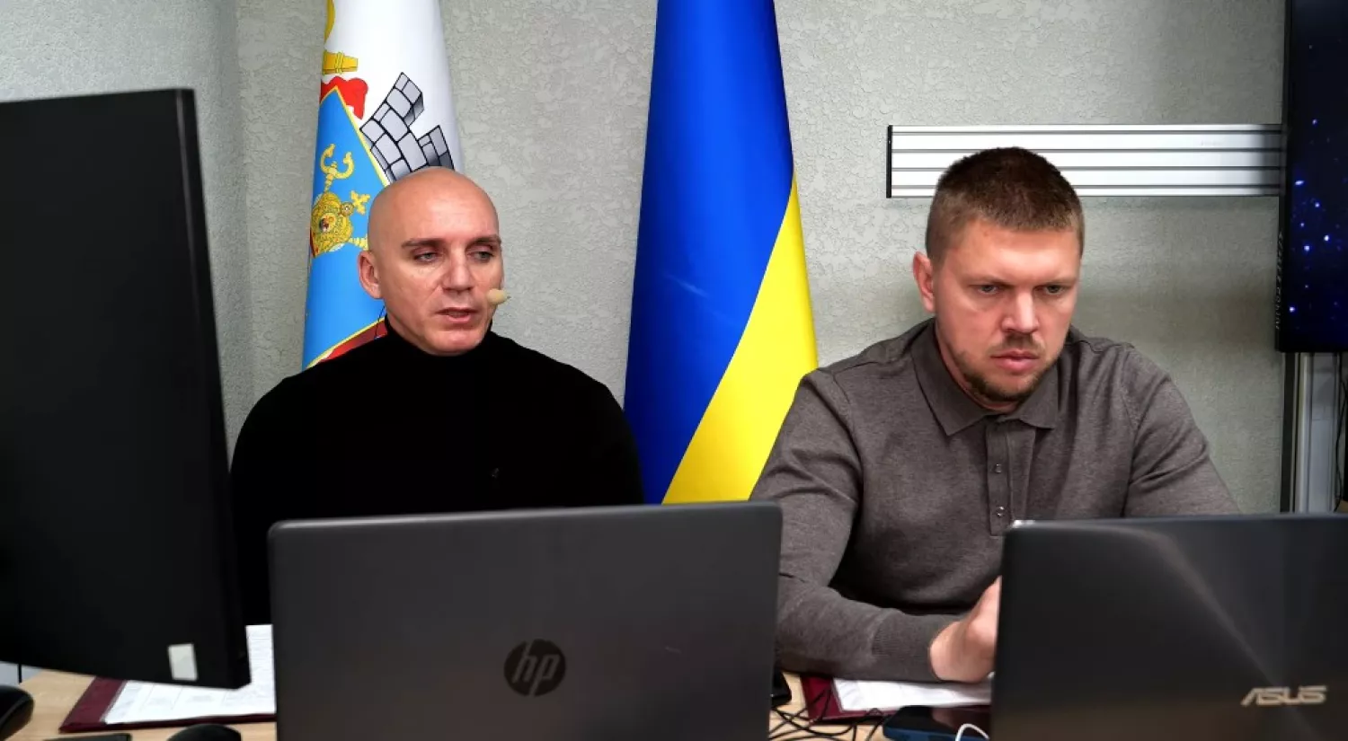 Скриншот виступу мера Олександра Сєнкевича під час сесії