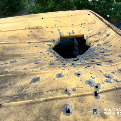 Наслідки атак РФ по Херсонщині. Фото: Нацполіція