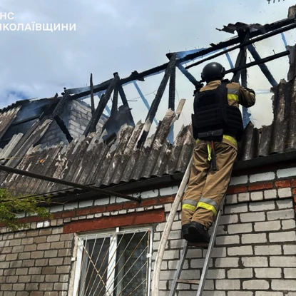 Пожежа у Миколаївській області. Фото: ДСНС