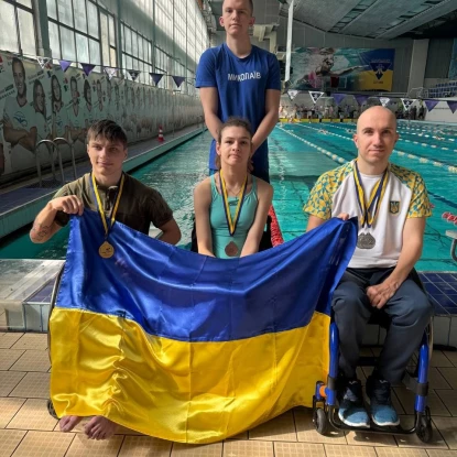 Миколаївські параплавці вибороли 14 медалей на чемпіонаті України. Фото: Миколаївська міська рада