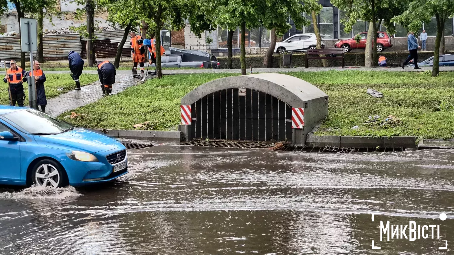 Затоплена &laquo;Дормашина&raquo; після травневої зливи у Миколаєві. Фото: МикВісті