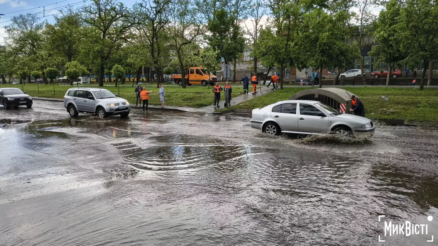 Затоплена &laquo;Дормашина&raquo; після травневої зливи у Миколаєві. Фото: НикВести