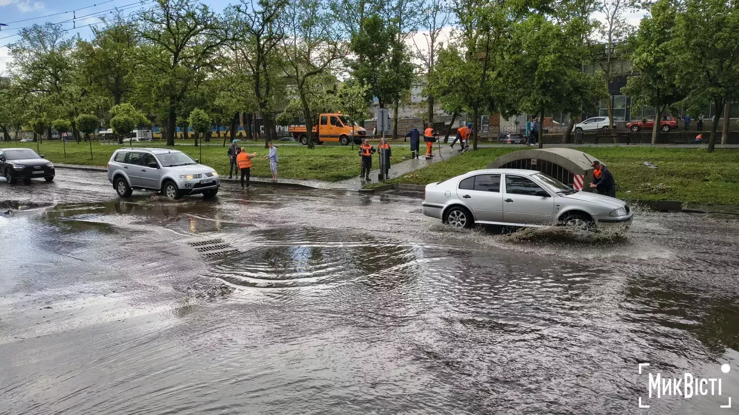 Затоплена &laquo;Дормашина&raquo; після травневої зливи у Миколаєві. Фото: МикВісті