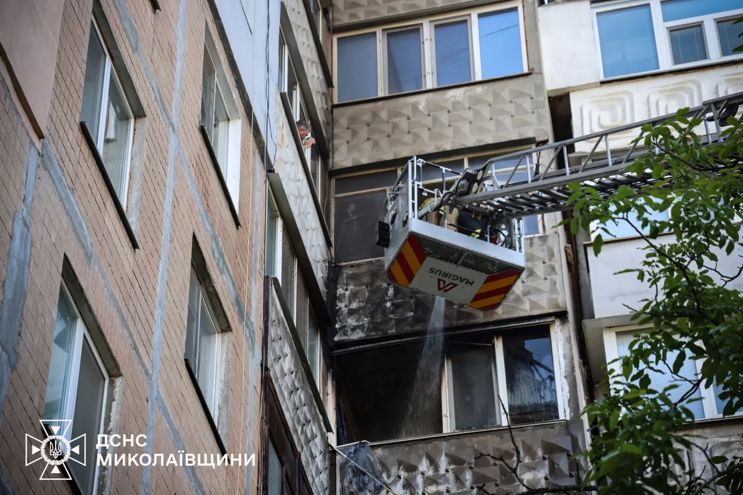 Пожежа в Миколаєві. Фото: ДСНС