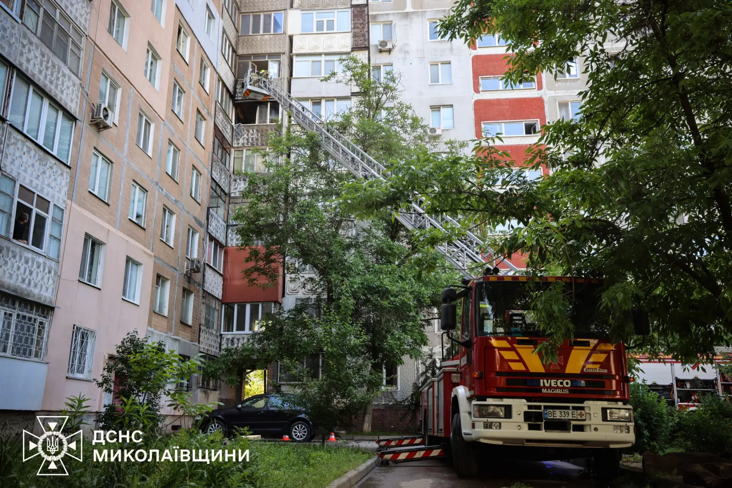 Пожежа в Миколаєві. Фото: ДСНС