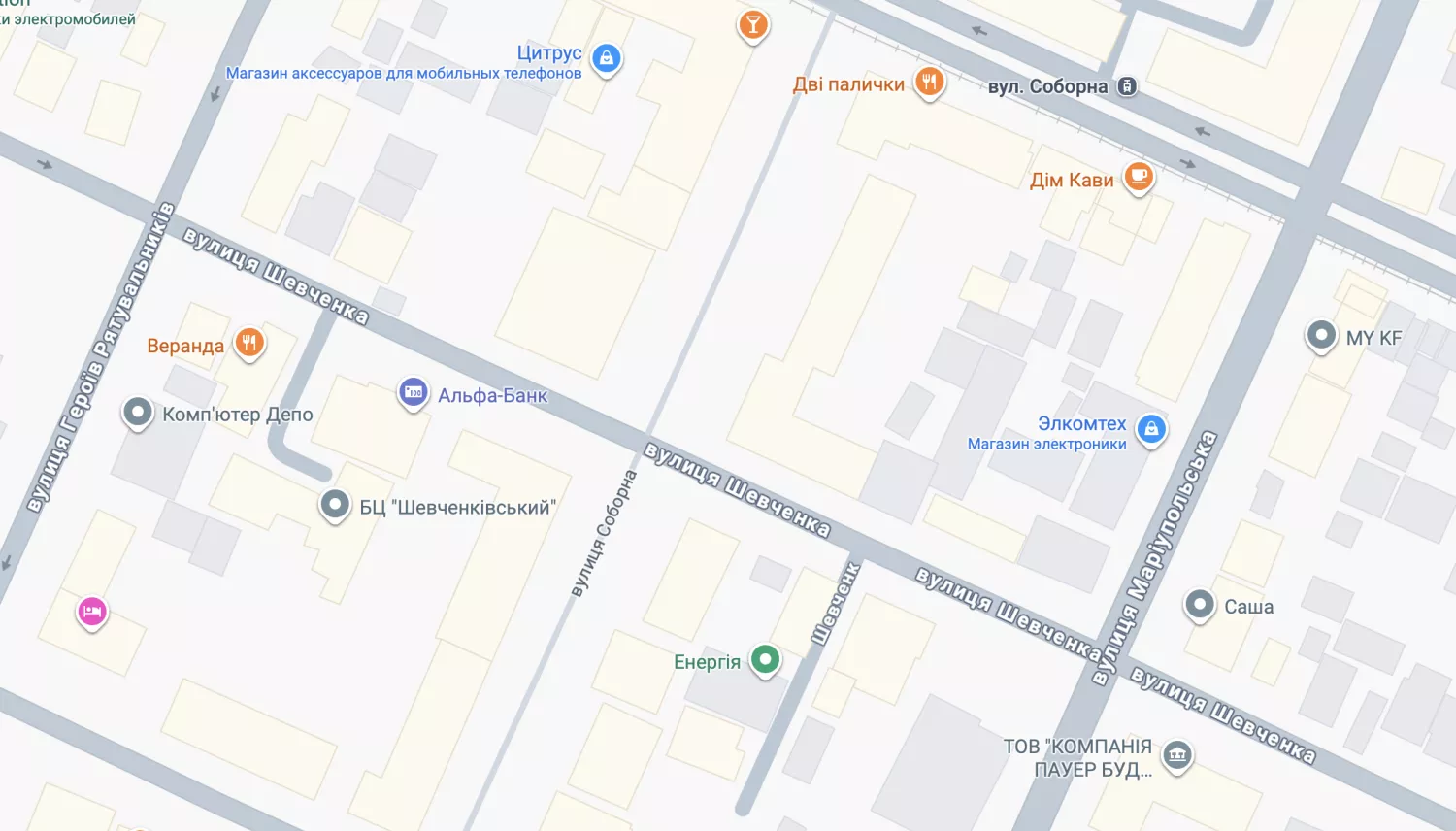 Скриншот з Google maps
