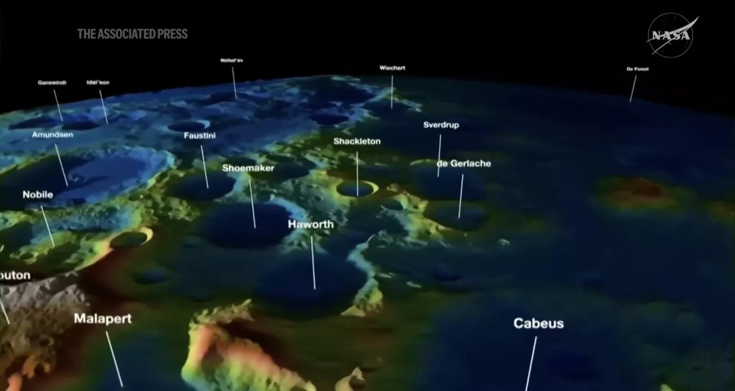 NASA почало підготовку до будівництва бази на Місяці. Скрин з відео