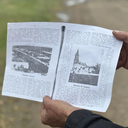 Місцевий житель Краснопілля. Фото: Суспільне.Миколаїв/Юлія Голокоз