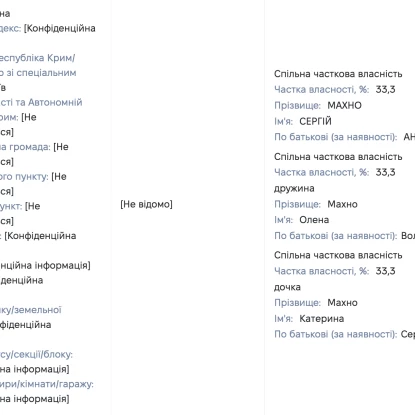 Скриншот з реєстру декларацій НАЗК