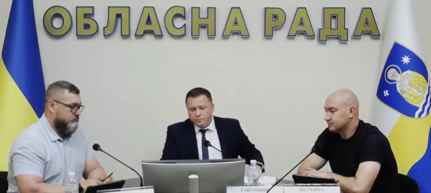 Обговорення питання прийняття у власність пологового будинку. Скриншот онлайн-засідання сесії