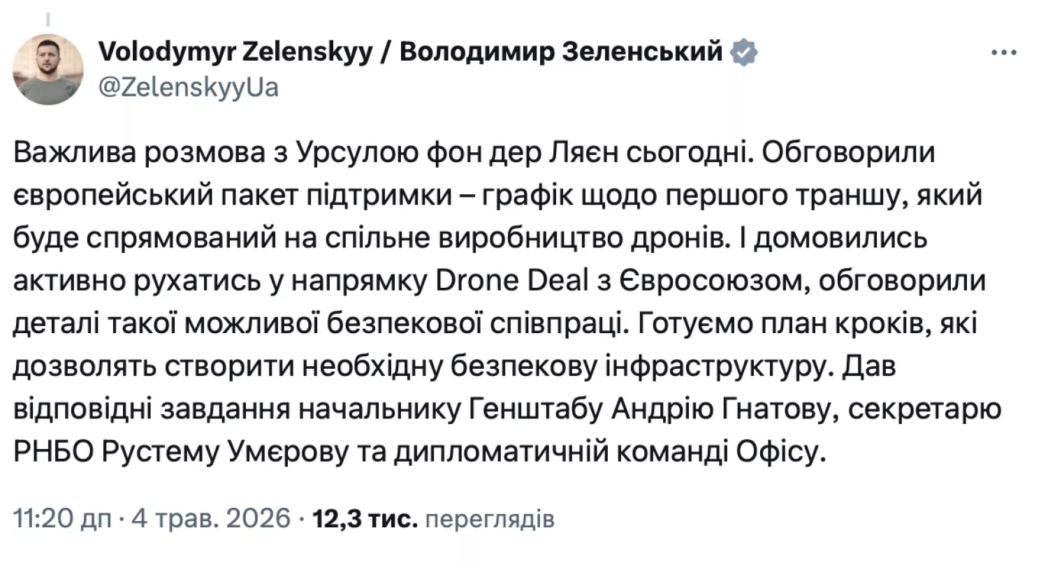 Зеленський обговорив пакет підтримки, Фото: Х / @ZelenskyyUa