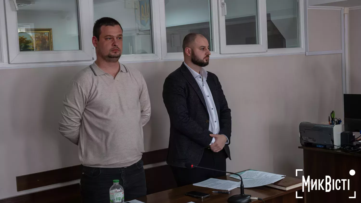 Прокурор Окружної прокуратури Ігор Бєлянський та слідчий Олег Шакула. Фото: НикВести